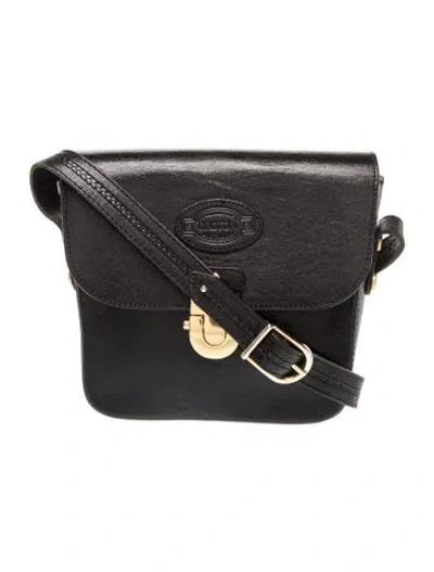 Pre-owned Oroton Leather Crossbody Bag In Black