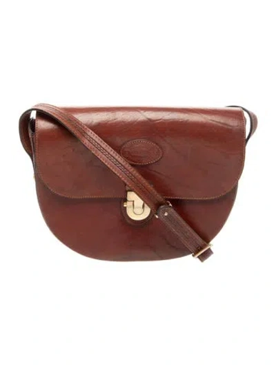 Pre-owned Oroton Leather Crossbody Bag In Brown