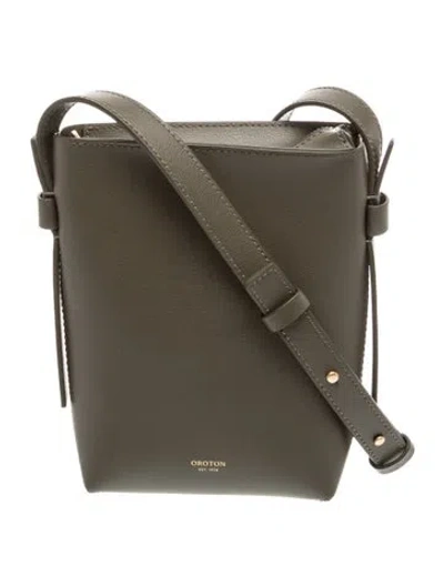 Pre-owned Oroton Leather Crossbody Bag In Green