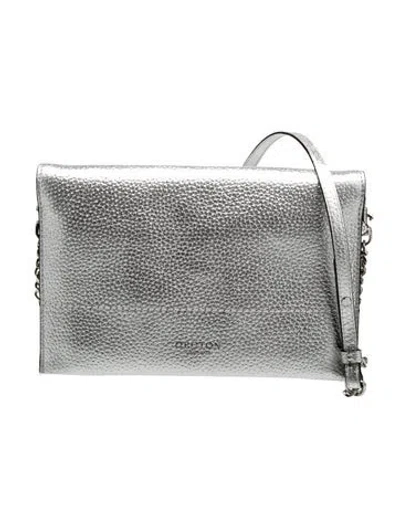 Pre-owned Oroton Leather Crossbody Bag In Silver