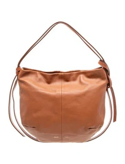 Pre-owned Oroton Leather Hobo In Brown