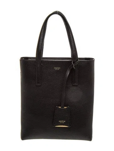 Pre-owned Oroton Leather Top Handle Bag In Black