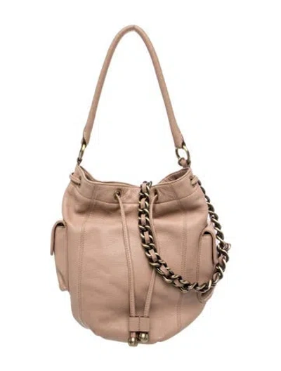 Pre-owned Oroton Leather Top Handle Bag In Neutral