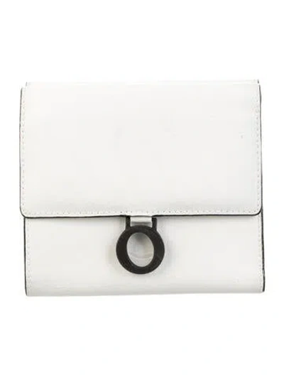 Pre-owned Oroton Leather Wallet In White