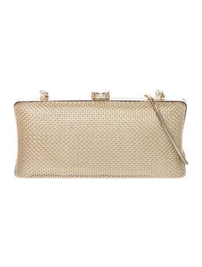 Pre-owned Oroton Metal Clutch In Neutrals