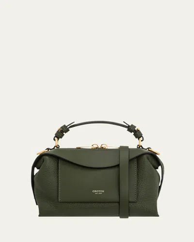 Oroton Mica Mini Bowler Leather Crossbody Bag