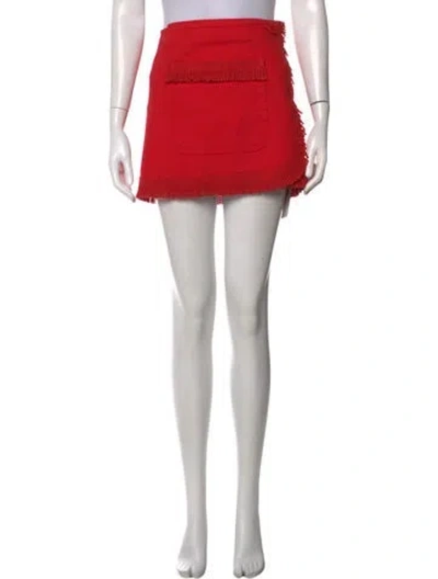 Pre-owned Oroton Mini Skirt In Red