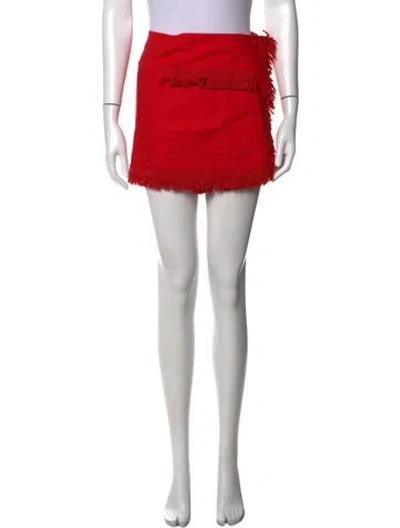 Pre-owned Oroton Mini Skirt In Red