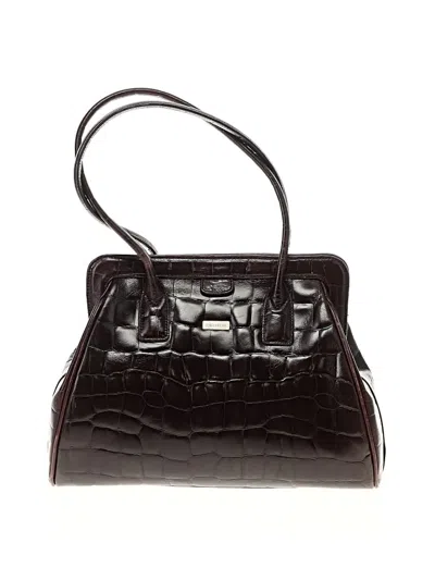 Pre-owned Oroton Satchel In Burgundy