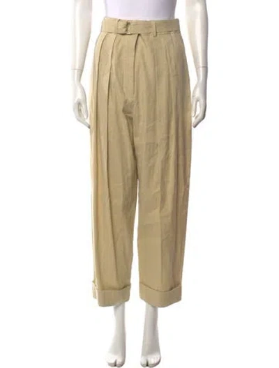 Pre-owned Oroton Wide Leg Pants In Neutral