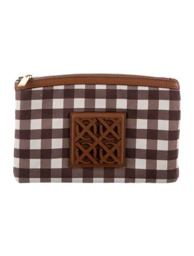 Pre-owned Oroton Women's Cosmetic Bag In Brown