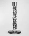 Orrefors 10" Carat Graphic Candlestick, Set Of 2 In Graphite