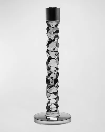 Orrefors 12" Carat Graphite Candlestick