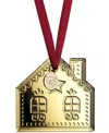 Orrefors 2025 Annual Holiday 21-karat Gold Gingerbread House Ornament In Gold
