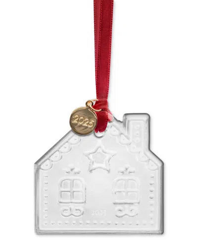 Orrefors 2025 Annual Holiday Gingerbread House Ornament In Multi