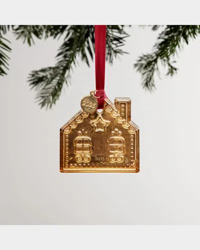 Orrefors 21k Gold Gingerbread House 2025 Annual Ornament