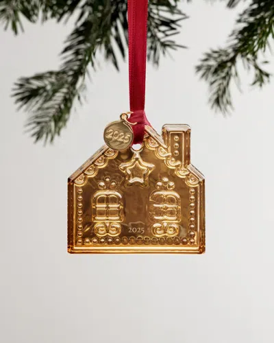 Orrefors 21k Gold Gingerbread House 2025 Annual Ornament