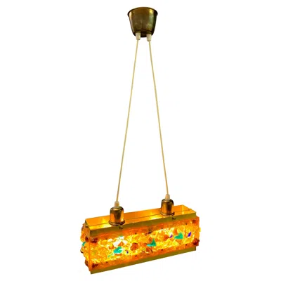 Pre-owned Orrefors Amazing Ceiling Lamp In Orange