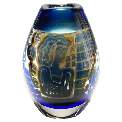 Pre-owned Orrefors Ariel 'gondoliere' Vase By Edvin Oehrstroem For , Sweden, 1962 In Black