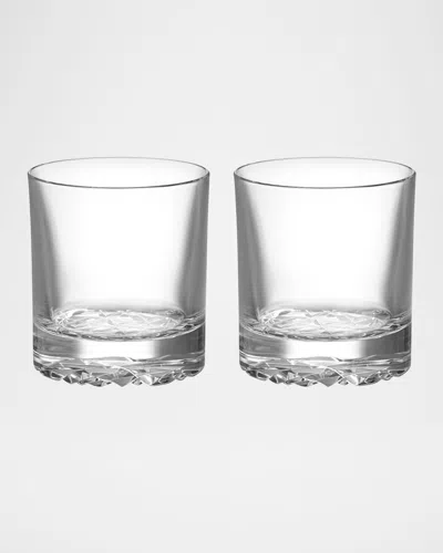 Orrefors Carat 12 Oz. Double Old-fashioned Glasses, Set Of 2 In Transparent