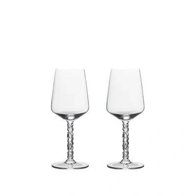 Orrefors Carat 14.8 Oz. Lead Free Crystal White Wine Glass In Clear
