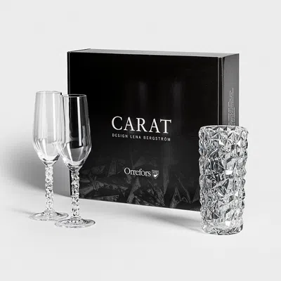 Orrefors Carat 3-piece Gift Set In Transparent
