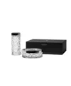 Orrefors Carat Bowl & Vase Gift Set In Clear,silver