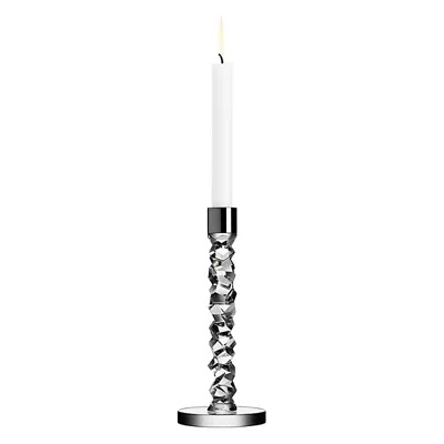 ORREFORS CARAT CANDLESTICK, PAIR,6590162