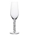 Orrefors Set Of 2 Carat Champagne Flute Glasses In Clear
