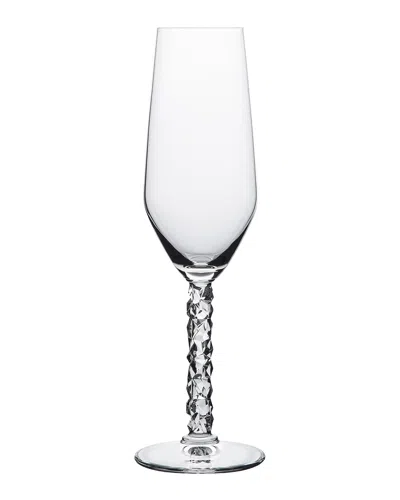 ORREFORS CARAT CHAMPAGNE FLUTES, SET OF TWO
