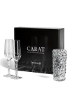 Orrefors Carat 3 Piece Glass Assorted Glassware Set In Black