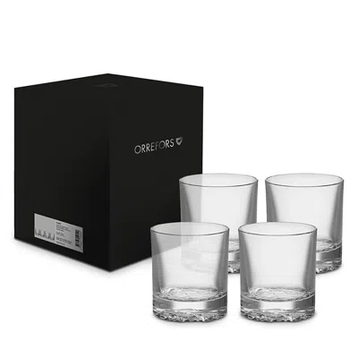 Orrefors Carat Double Old Fashioned Glass, Set Of 4 In Animal Print