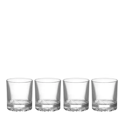 ORREFORS CARAT DOUBLE OLD FASHIONED GLASS, SET OF 4