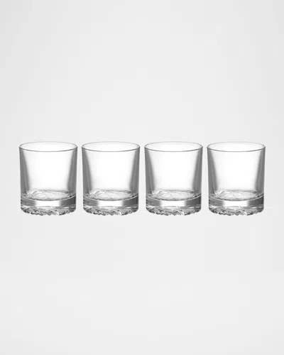 ORREFORS CARAT DOUBLE OLD FASHIONED GLASSES, SET OF 4