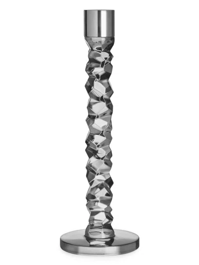 Orrefors Carat Glass & Stainless Steel Candlestick