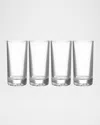 ORREFORS CARAT HIGHBALL GLASSES, SET OF 4