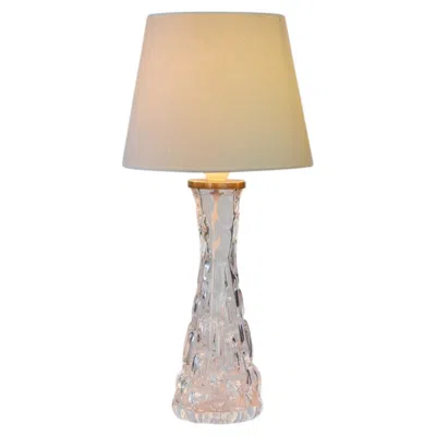 Pre-owned Orrefors Carl Fagerlund Crystal Glass Table Lamps. , Sweden In Sand