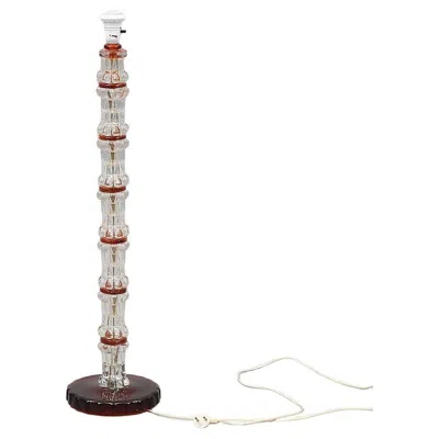 Pre-owned Orrefors Carl Fagerlund Floor Lamp In Orange And Clear Glass For , Sweden, 1960s
