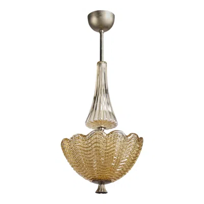 Pre-owned Orrefors Carl Fagerlund, Pendant Light, Brass, Glass, Metal, Sweden, 1950s In Brown