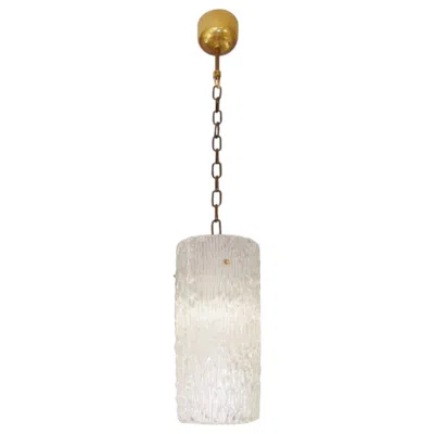 Pre-owned Orrefors Carl Fagerlund, Swedish Modern, Textured Glass, Pendant Light, Sweden, 1940s In Sand