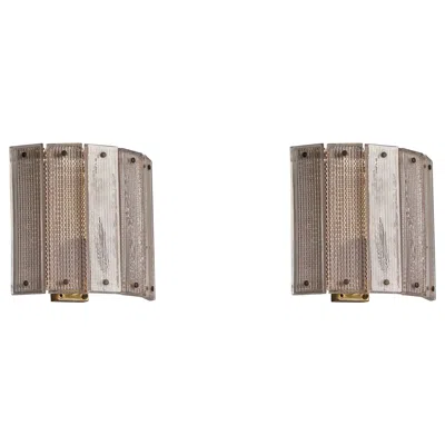 Pre-owned Orrefors Carl Fagerlund, Wall Lights, Brass, Glass, Sweden, 1960s In Brown