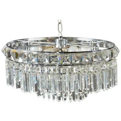 Pre-owned Orrefors Cat Crystal Chandelier From The 1960s In Transparent