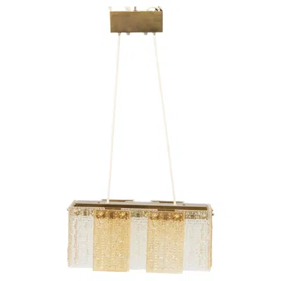 Pre-owned Orrefors Ceiling Pendant Glass And Brass, Sweden, 1960 In Sand