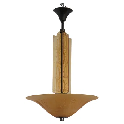Pre-owned Orrefors Chandelier By Edward Hald In Brown