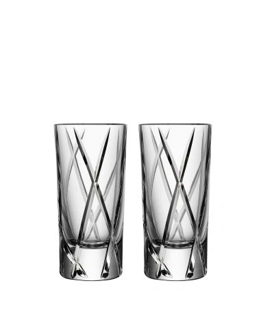 ORREFORS CITY SHOT GLASS, 2-PACK