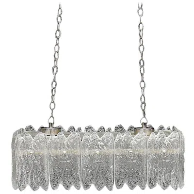 Pre-owned Orrefors Crystal Glass Chandelier By Carl Fagerlund For  In Transparent