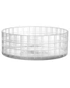 Orrefors Cut In Number Checker Decorative Bowl In Transparent