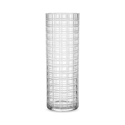 ORREFORS CUT IN NUMBER CHECKER VASE, LARGE,6552527