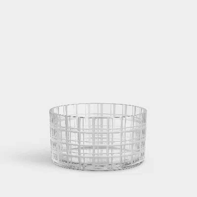 Orrefors Cut In Number Checkers Bowl Small In Clear