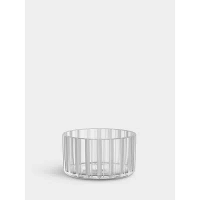Orrefors Cut In Number Stripes Bowl Small In Clear